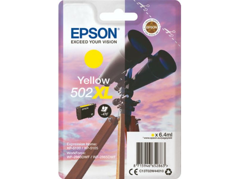 Epson 502XL (C13T02W44010) - Gelb - Druckerpatrone - Hohe Kapazität