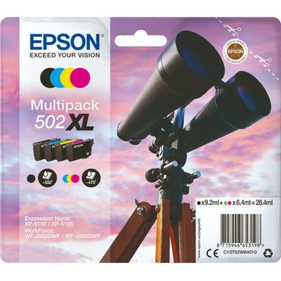 Epson 502XL (C13T02W64010) - 4-farbig - Druckerpatrone - Hohe Kapazität - Multipack
