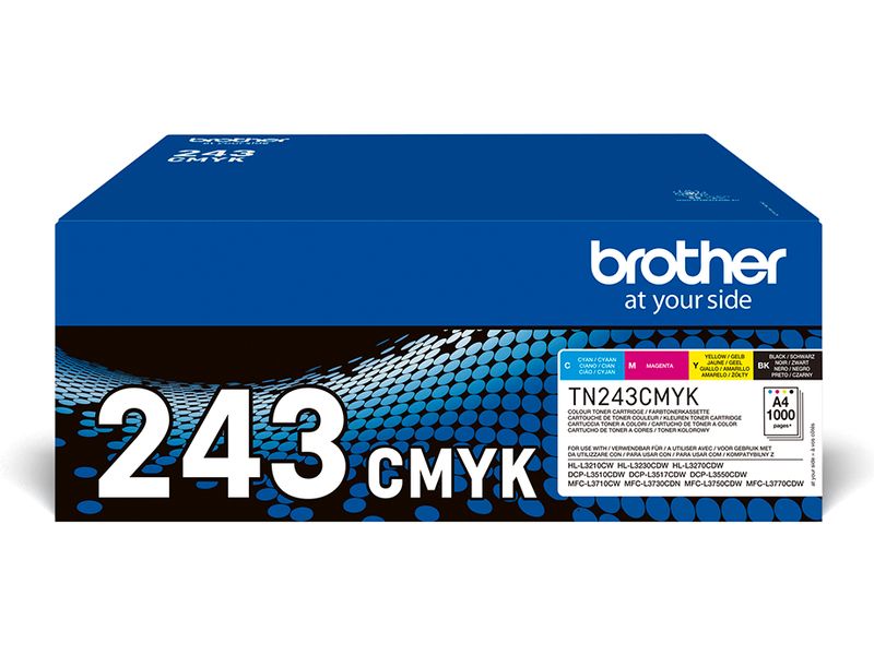 TN-243CMYK TN247 MFC L3750CDW Toner: für Brother DCP-L3550CDW Toner MFC-L3750CDW MFC-L3770CDW HL-L3210CW HL-L3230CDW MFC-L3710CW MFC-L3730CDN TN243CMYK TN 243CMKY 247 TN-247 TN-243 4er-Pack