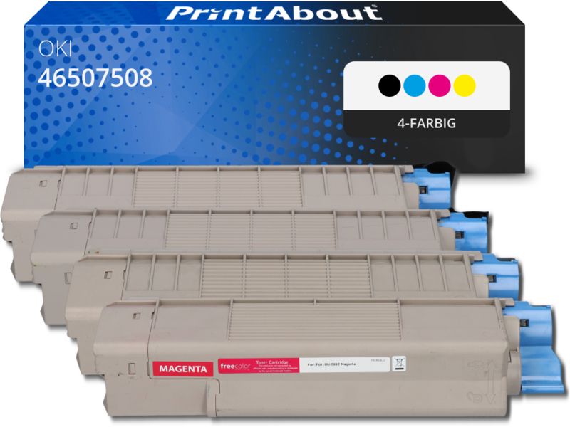 PrintAbout Toner 46507508 4-farbig Multipack für OKI