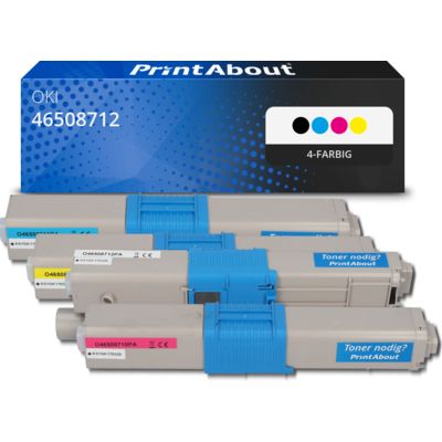 Toner kompatibel mit OKI 46508712 - 4-farbig - Multipack