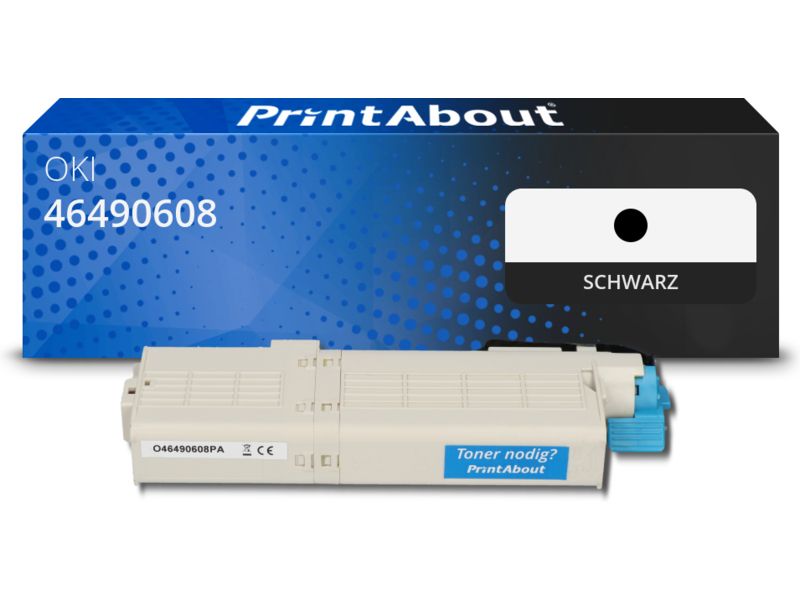 PrintAbout Toner 46490608 Schwarz für OKI