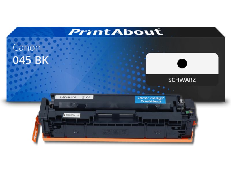 PrintAbout Toner 045 BK  Schwarz für Canon