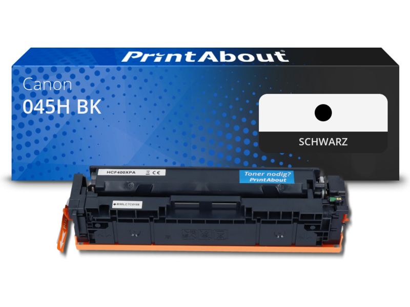 PrintAbout Toner 045H BK Schwarz Hohe Kapazität für Canon