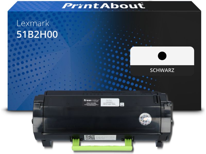 PrintAbout Toner 51B2H00 Schwarz Hohe Kapazität für Lexmark