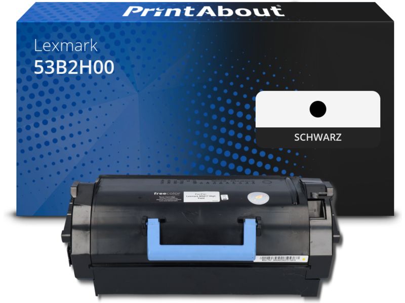 PrintAbout Toner 53B2H00 Schwarz Hohe Kapazität für Lexmark