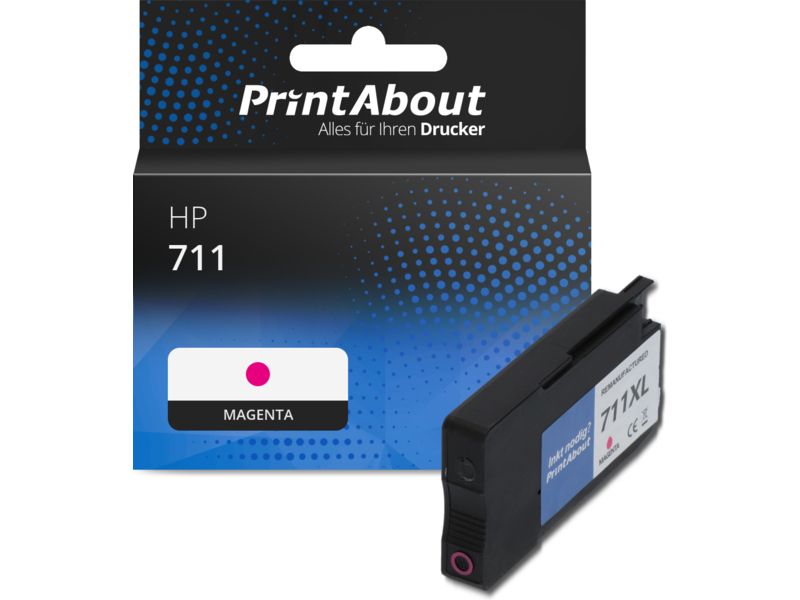 PrintAbout Druckerpatrone 711 (CZ131A) Magenta für HP