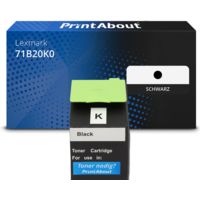 Toner kompatibel mit Lexmark 71B20K0 - Schwarz