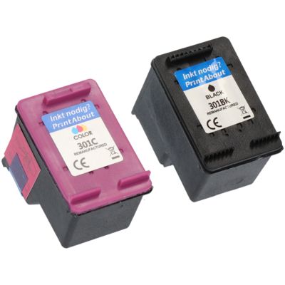Druckerpatrone kompatibel mit HP 301 (N9J72AE) - Schwarz + 3 Farben - Multipack