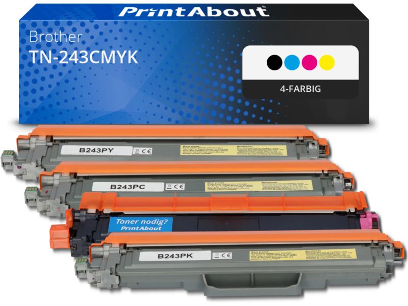 PrintAbout Toner TN-243CMYK 4-farbig Multipack für Brother