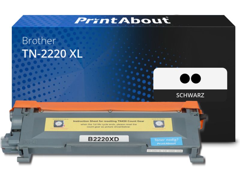 PrintAbout Toner TN-2220 XL Schwarz Multipack Extra hohe Kapazität für Brother