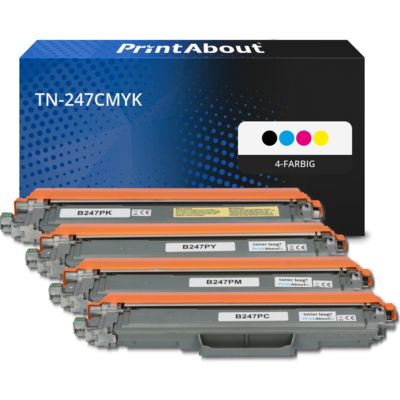 Toner kompatibel mit Brother TN-247CMYK - 4-farbig - Hohe Kapazität - Multipack