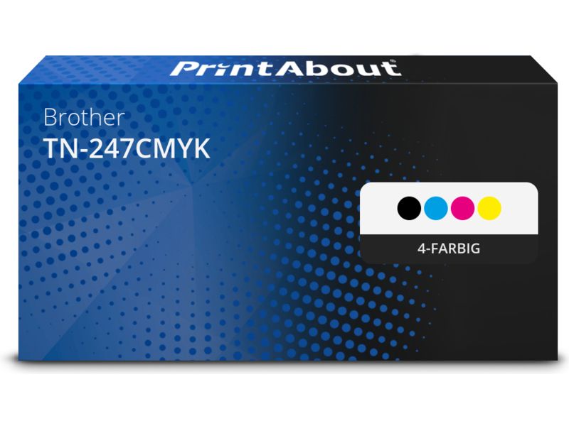 PrintAbout Toner TN-247CMYK 4-farbig Multipack Hohe Kapazität für Brother