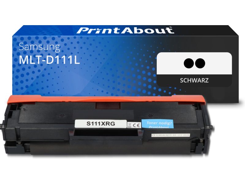 PrintAbout Toner MLT-D111L (SU799A) Schwarz Multipack Hohe Kapazität für Samsung