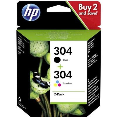 HP 304 (3JB05AE) - Schwarz + 3 Farben - Druckerpatrone - Multipack