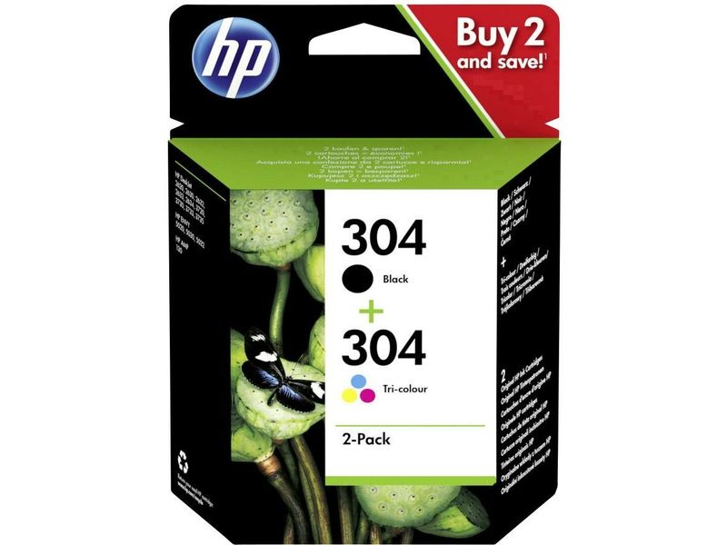 HP 304 (3JB05AE) - Schwarz + 3 Farben - Druckerpatrone - Multipack