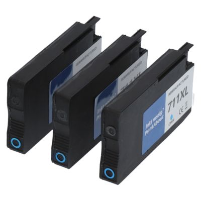 Druckerpatrone kompatibel mit HP 711 (CZ134A) - 3x Cyan - Multipack