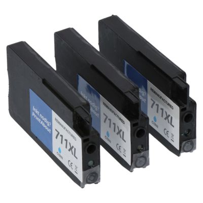 Druckerpatrone kompatibel mit HP 711 (CZ134A) - 3x Cyan - Multipack