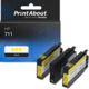 Druckerpatrone kompatibel mit HP 711 (CZ136A) - 3x Gelb - Multipack