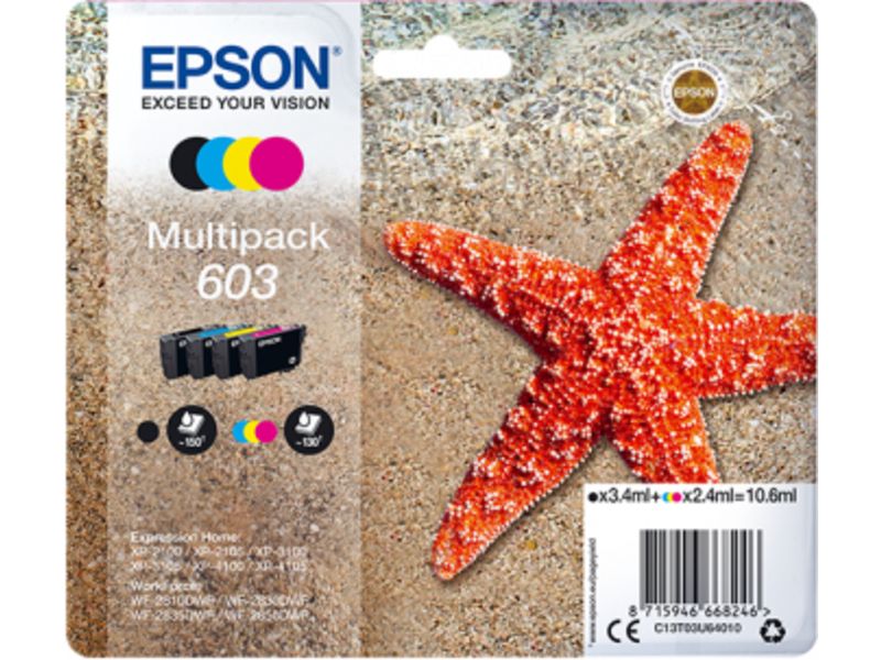 Epson 603 (C13T03U64010) - 4-farbig - Druckerpatrone - Multipack