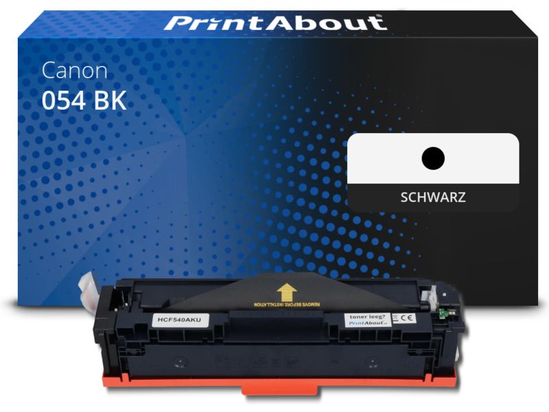 PrintAbout Toner 054 BK Schwarz für Canon