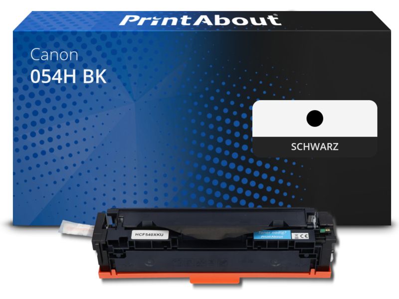 PrintAbout Toner 054H BK Schwarz Hohe Kapazität für Canon
