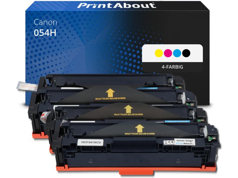 PrintAbout Toner 054H 4-farbig Multipack Hohe Kapazität für Canon