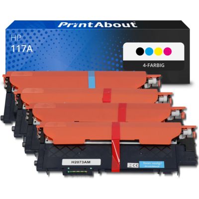 Toner kompatibel mit HP 117A (W2070A) - 4-farbig - Hohe Kapazität - Multipack