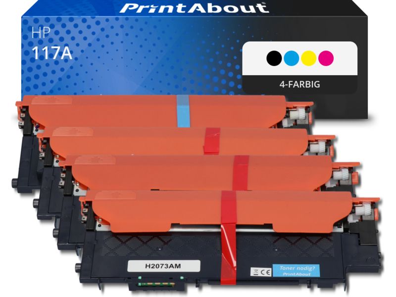 PrintAbout Toner 117A (W2070A) 4-farbig Multipack Hohe Kapazität für HP