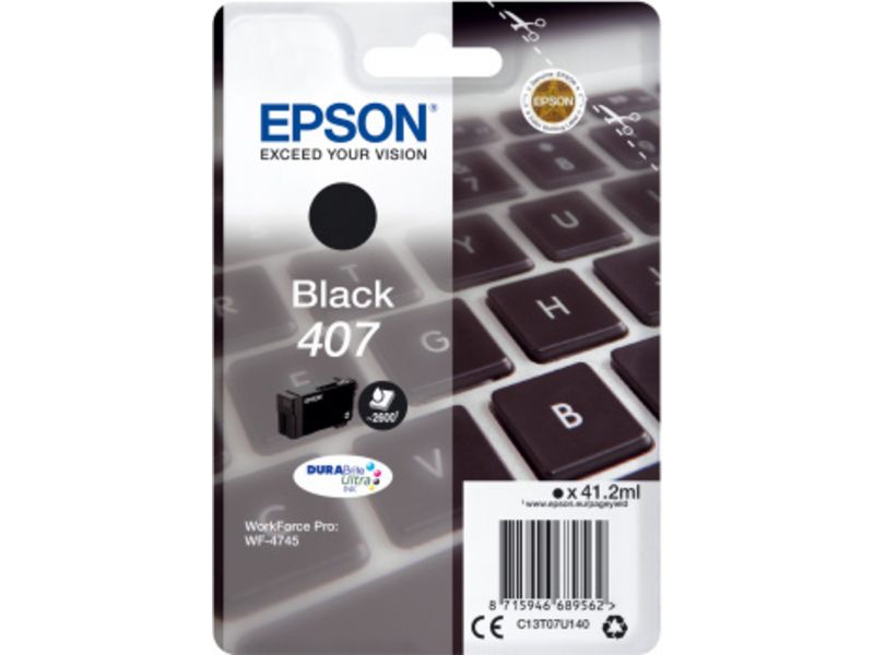 Epson 407 (C13T07U140) - Schwarz - Druckerpatrone