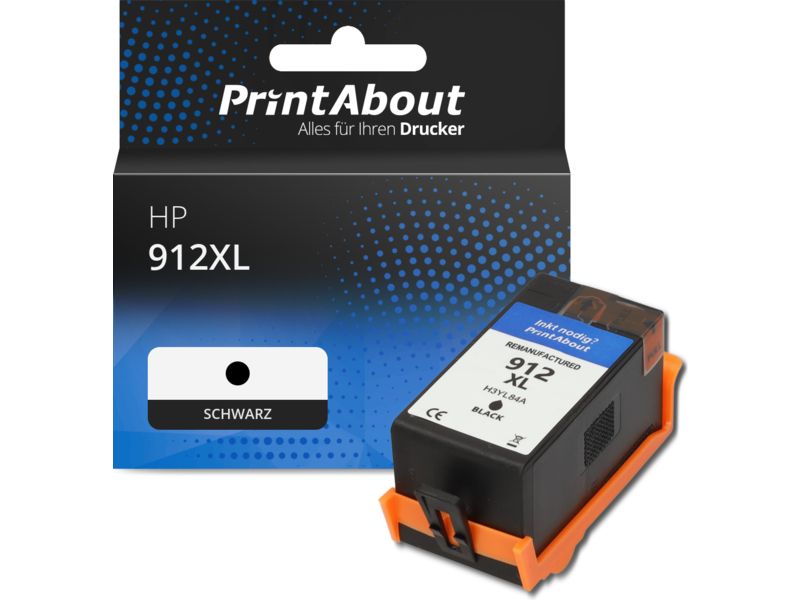 PrintAbout Druckerpatrone 912XL (3YL84AE) Schwarz Hohe Kapazität für HP