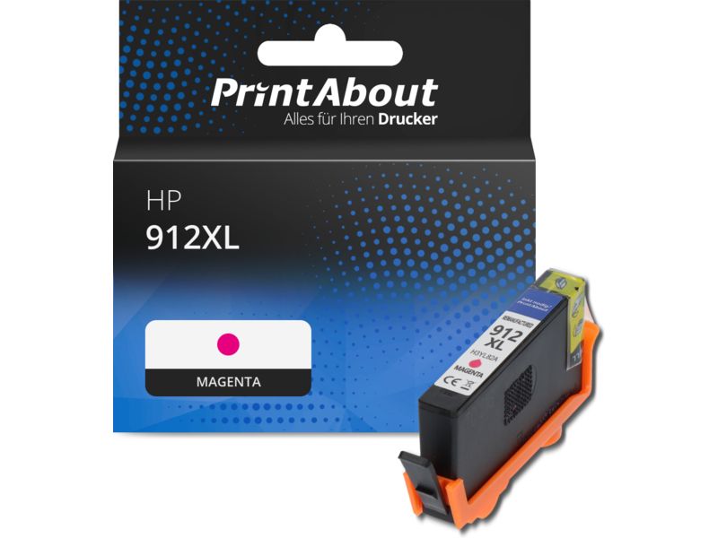 PrintAbout Druckerpatrone 912XL (3YL82AE) Magenta Hohe Kapazität für HP