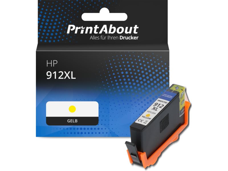 PrintAbout Druckerpatrone 912XL (3YL83AE) Gelb Hohe Kapazität für HP
