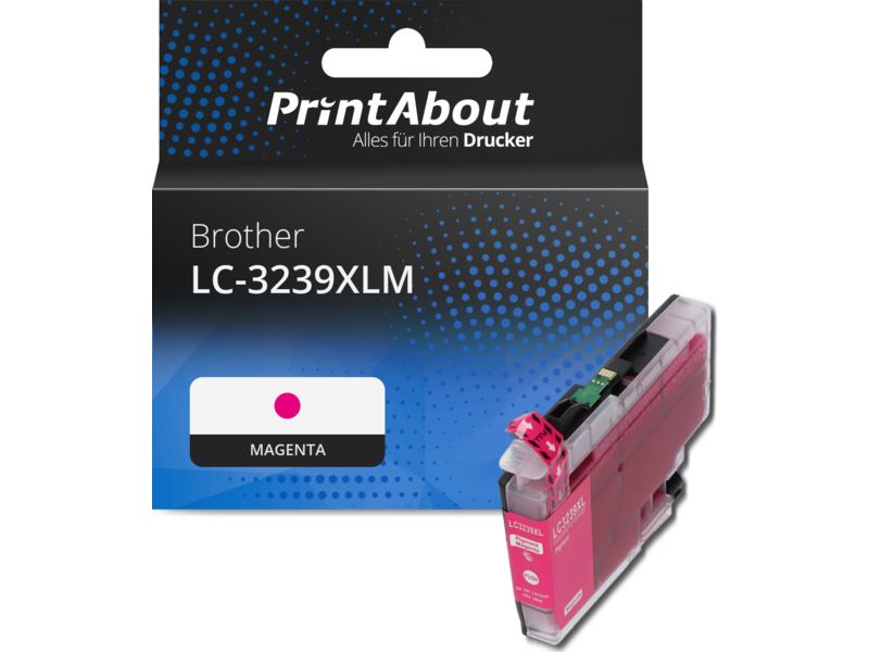 PrintAbout Druckerpatrone LC-3239XLM Magenta Hohe Kapazität für Brother