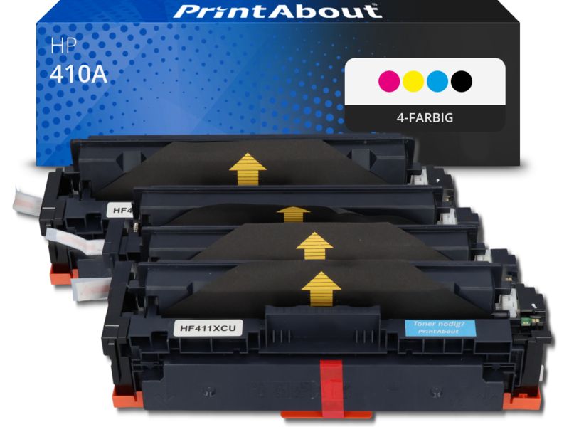 PrintAbout Toner 410A (CF410A) 4-farbig Multipack für HP