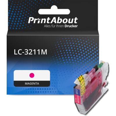 Druckerpatrone kompatibel mit Brother LC-3211M - Magenta - Hohe Kapazität