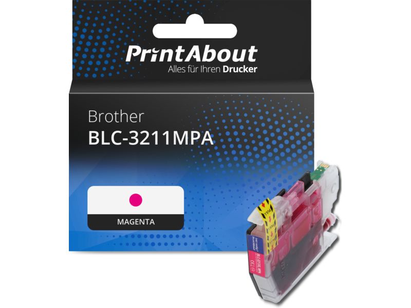 PrintAbout Druckerpatrone BLC-3211MPA Magenta Hohe Kapazität für Brother