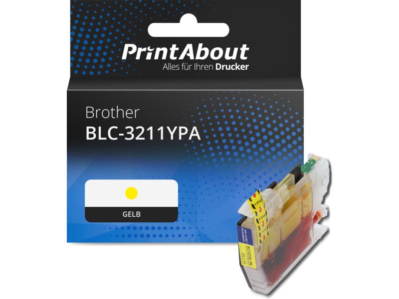 PrintAbout Druckerpatrone BLC-3211YPA Gelb Hohe Kapazität für Brother