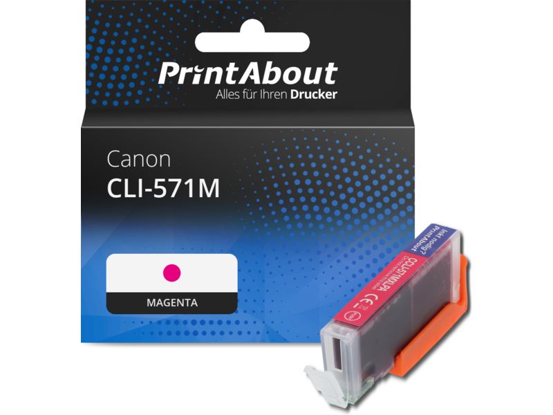 PrintAbout Druckerpatrone CLI-571M Magenta für Canon