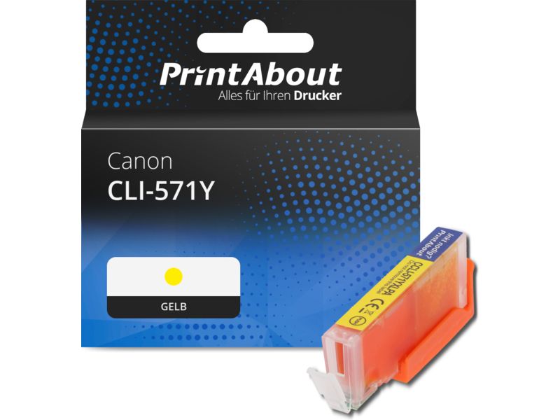 PrintAbout Druckerpatrone CLI-571Y Gelb für Canon