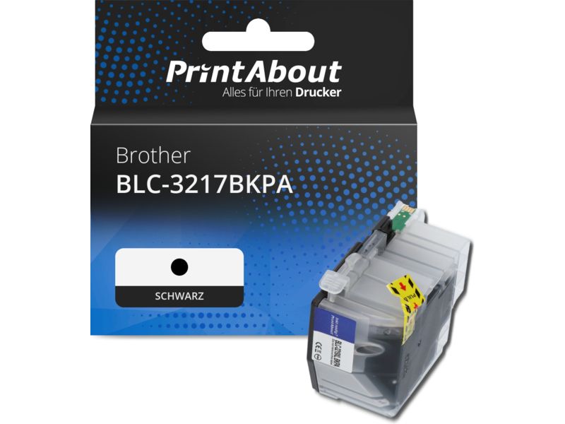 PrintAbout Druckerpatrone BLC-3217BKPA Schwarz Hohe Kapazität für Brother