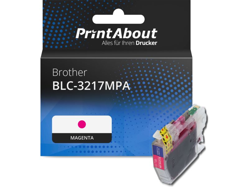 PrintAbout Druckerpatrone BLC-3217MPA Magenta Hohe Kapazität für Brother