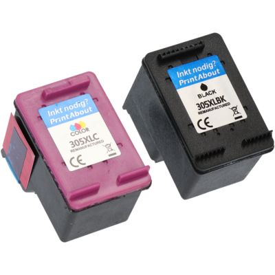 Druckerpatrone kompatibel mit HP 305XL (6ZA94AE) - Schwarz + 3 Farben - Hohe Kapazität - Multipack