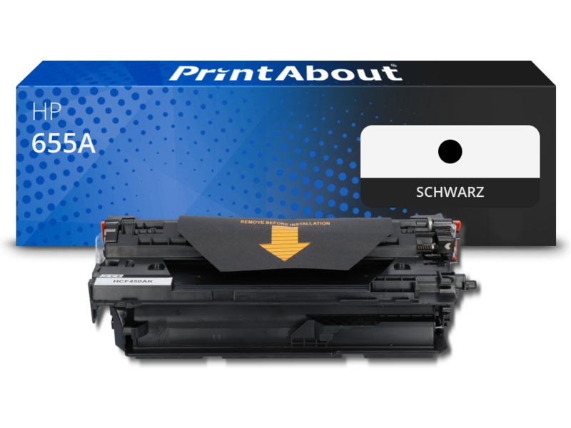PrintAbout Toner 655A (CF450A) Schwarz für HP
