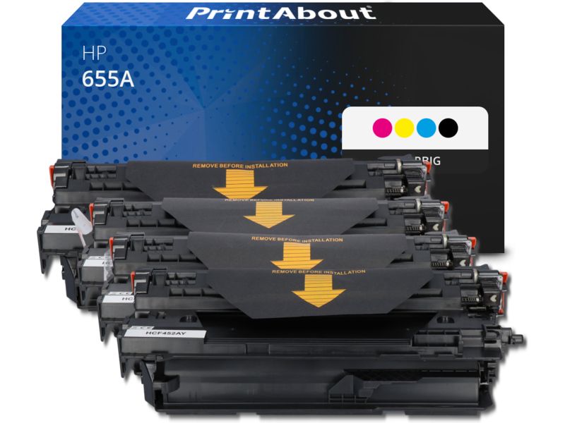 PrintAbout Toner 655A (CF450A) 4-farbig Multipack für HP