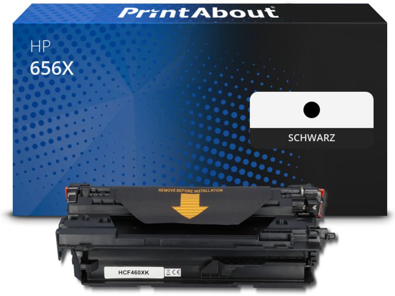 PrintAbout Toner 656X (CF460X) Schwarz Hohe Kapazität für HP