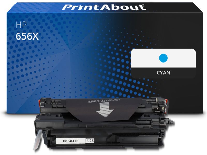 PrintAbout Toner 656X (CF461X) Cyan Hohe Kapazität für HP