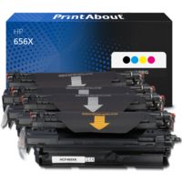 Toner kompatibel mit HP 656X (CF460X) - 4-farbig - Hohe Kapazität - Multipack