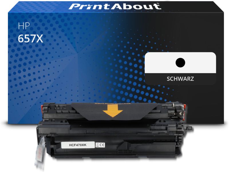 PrintAbout Toner 657X (CF470X) Schwarz Hohe Kapazität für HP