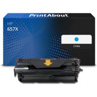 Toner kompatibel mit HP 657X (CF471X) - Cyan - Hohe Kapazität